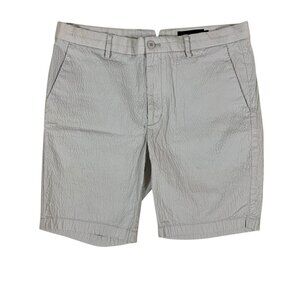 Dunning Gray Seersucker Golf Stretch‎ Lightweight Casual Shorts 33 Men’s